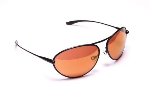 Bigatmo Tropo sunglasses for pilots with Gunmetal Sculpted Titanium frame and Copper Brown photochromic lenses