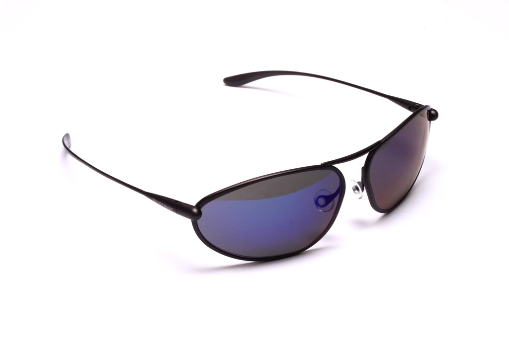 Exo - Graphite Titanium Frame Iridescent Blue Mirror Grey High-Contrast Sunglasses