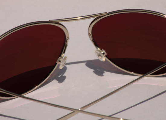 Close up of Bigatmo sunglasses with Alutra photochromic lens